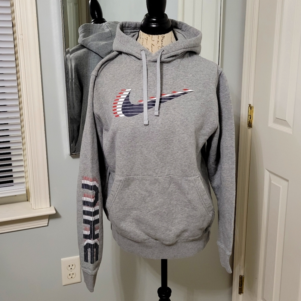 NIKE Gray Hoodie Sweatshirt M